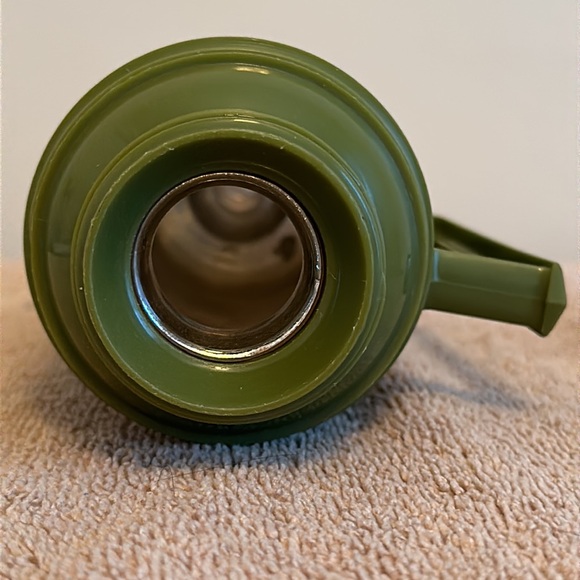 Vintage Thermos Pea Green/Cream Insulated Glass Insulated Travel Bottle - Picture 11 of 13